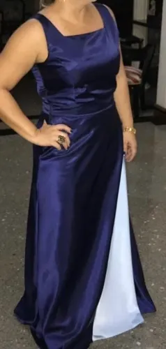 Vestido de festa azul marinho tamanho 42