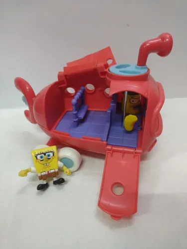 Submarino Fenda do Bikini Bob Esponja Imaginext em ótimo estado 