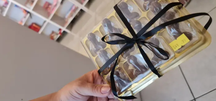 Caixa de bombons de chocolate Páscoa 