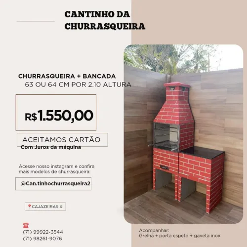 Churrasqueira + bancada