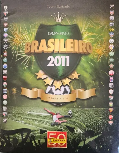 Álbum Campeonato Brasileiro 2011 - Capa Normal - Incompleto - Figurinhas Coladas.