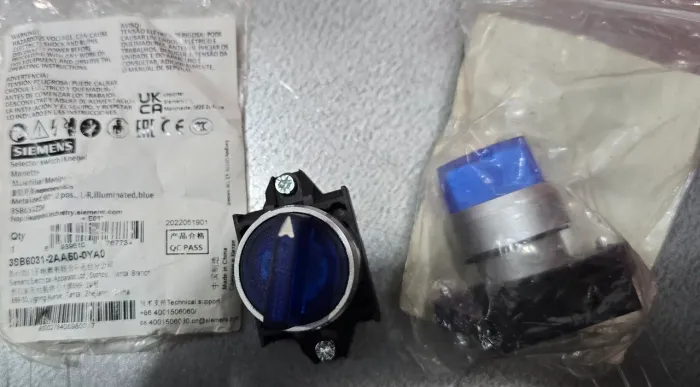 Chave seletora 2 posições azul Siemens