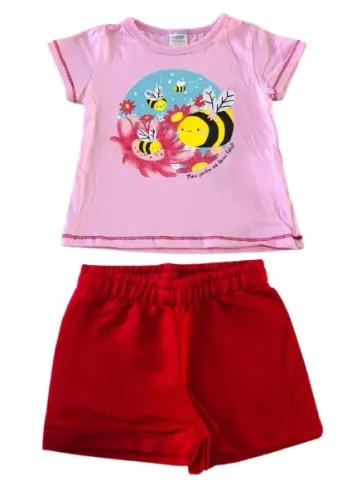Conjunto Bebê Blusa E Shorts Estampa Com Glitter Marlan