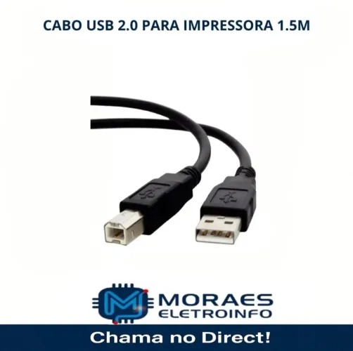 CABO USB PARA IMPRESSORA 2.0 1,5M