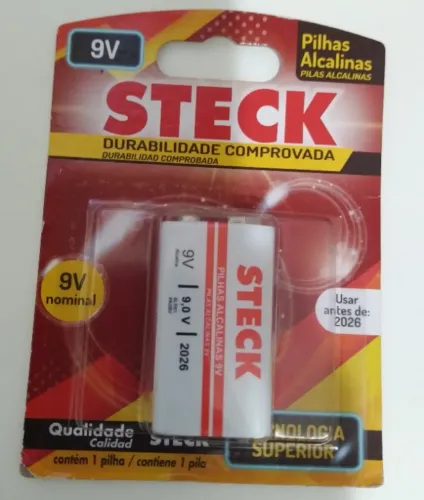 Bateria alcalina 9v Steck