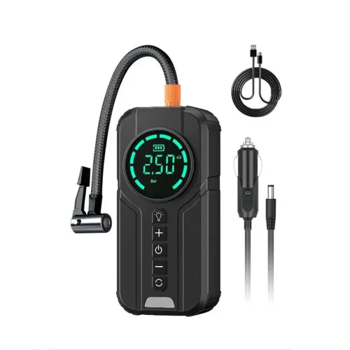 COMPRESSOR DE AR PORTATIL COM INFLADOR DE PNEU MARCA:TOMATE MXB-003