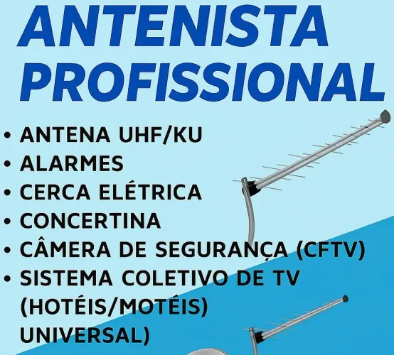 Antenista profissional, UHF,KU sistema coletivo de tv.
