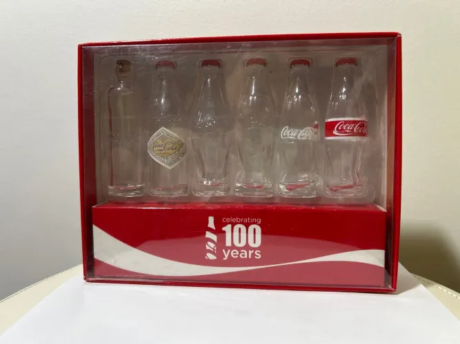 Coca cola 100 anos aniversário Mini Garrafinha Coleção Raro