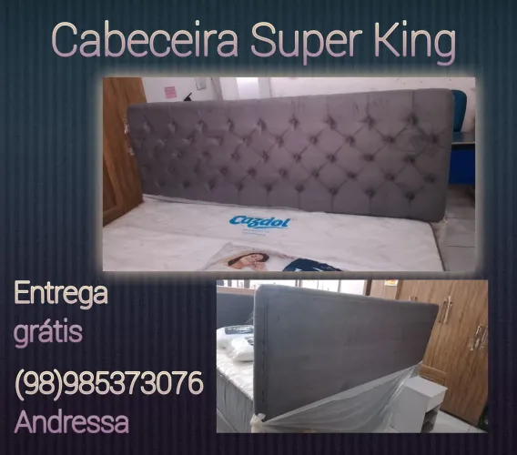 Cabeceira Super King Estofada | Entrega Grátis