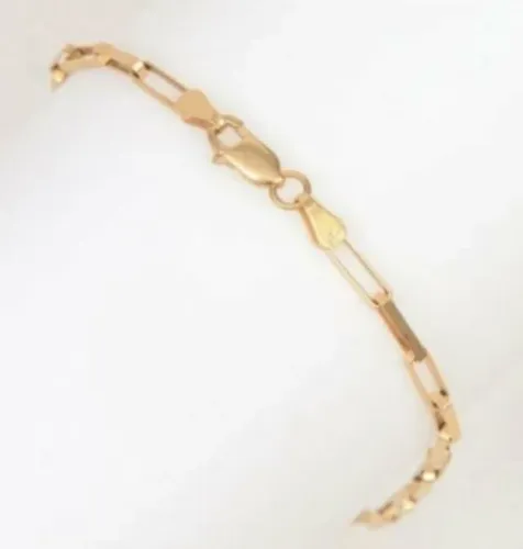 PULSEIRA UNISSEX, ELOS CARTIER, EM OURO AMARELO 18K 750, NOVA, MARCA VIVARA.