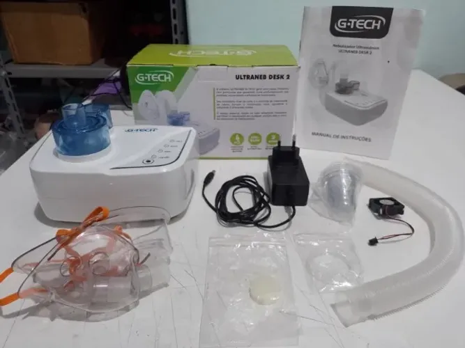 Inalador Nebulizador Ultrassônico Silencioso G-Tech Ultraneb Desk 2 Infaltil e Adulto