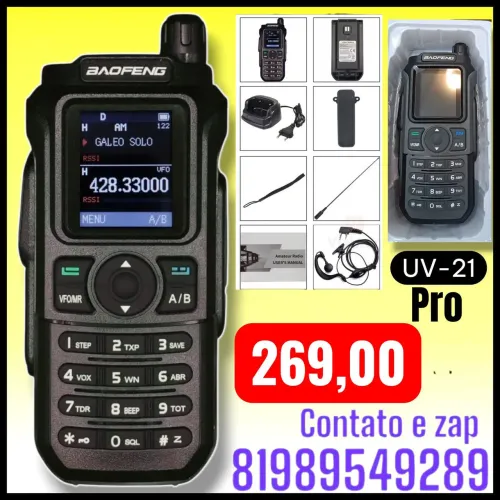 Rádio comunicador baofeng uv 21 pro