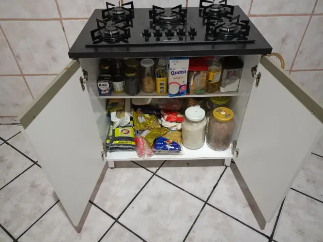 Fogão Cooktop +armário +forno elétrico 36 litros 