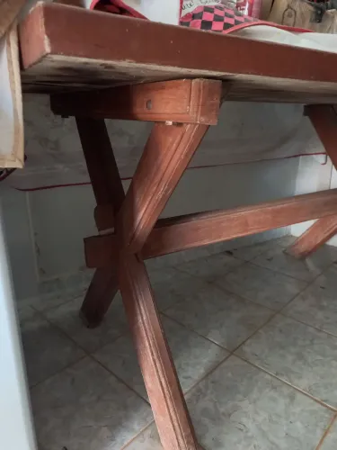 Mesa madeira prancha maciça 1,55 X 0,80
