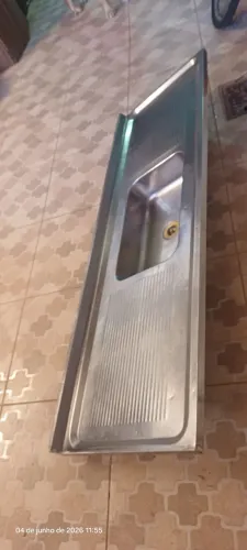 Pia de inox para cozinha 1,80x0,60