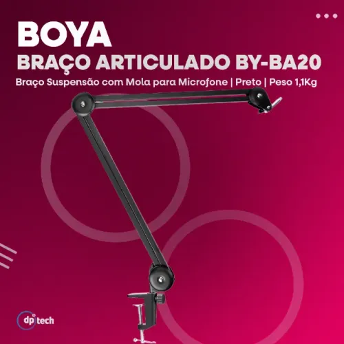 Braço Articulado para Microfone BOYA BY-BA20 | Preto -Entrega Grátis-