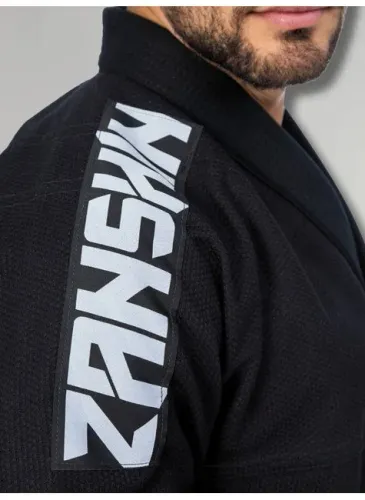 Kimono Zanshin preto jiu-jitsu A4 ou A2