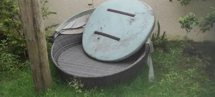 Chaise redonda usada para reformar