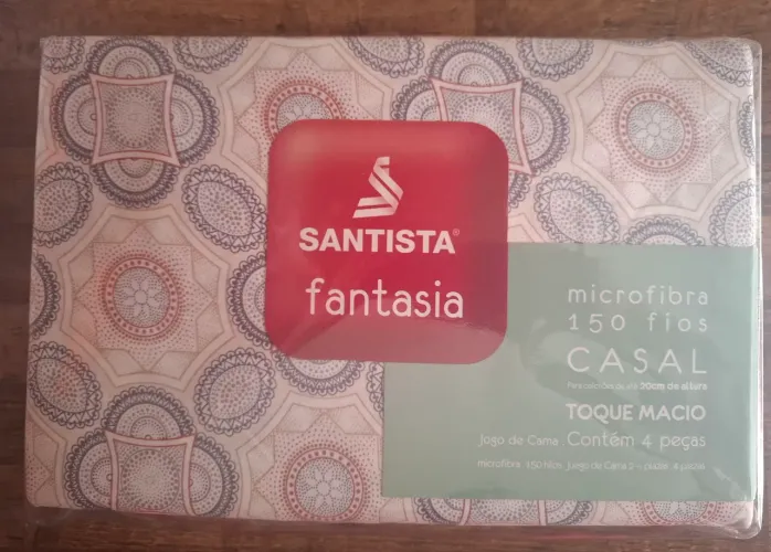 Jogo de cama casal Santista Toque macio 4pçs