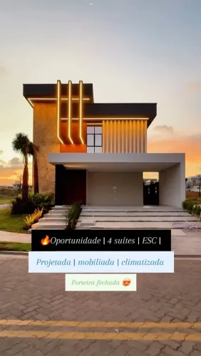 Casa na cidade alpha Ceará | Esquina | PORTEIRA FECHADA, CLIMATIZADA PROJETADA E MOBILIADA