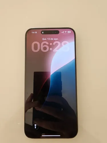 iPhone 15 Pro Max, 256g, Titânio Natural, seminova, exclusivo.