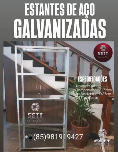 Estantes de aço Galvanizadas
