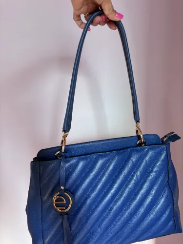 Bolsa de couro azul 