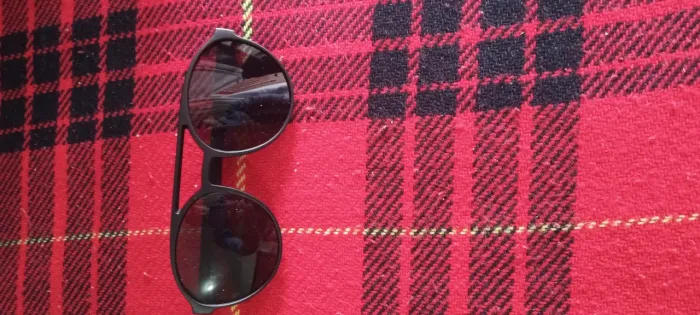 Óculos de sol masculino original retrô alok UV 400preto + cordão folheado a prata 925 