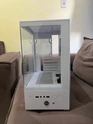 Gabinete Gamer TGT Legion Branco Mini-Tower com Lateral e Frontal de Vidro