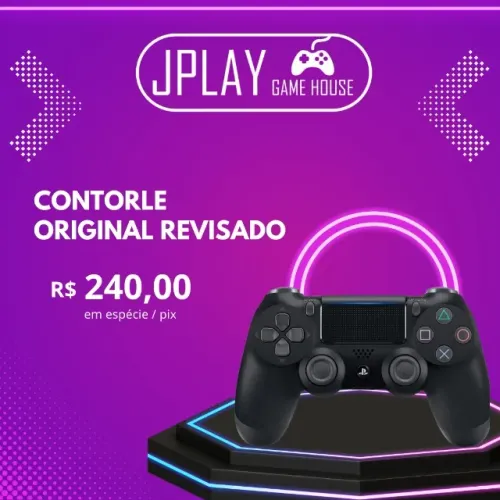Controle PS4 usado revisado com garantia