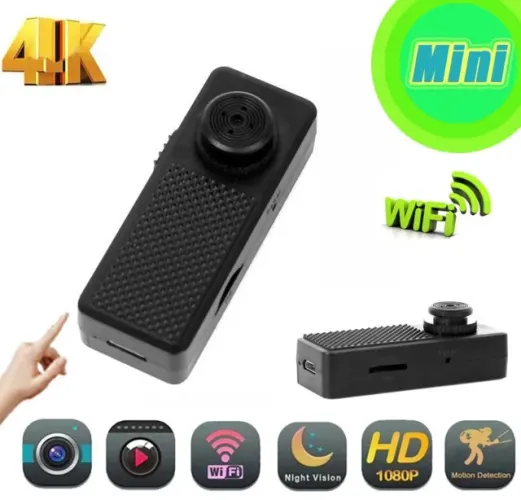 Botão Camera Espião Wi-fi 4k Camera Ip Acesso a Internet pelo Celular
