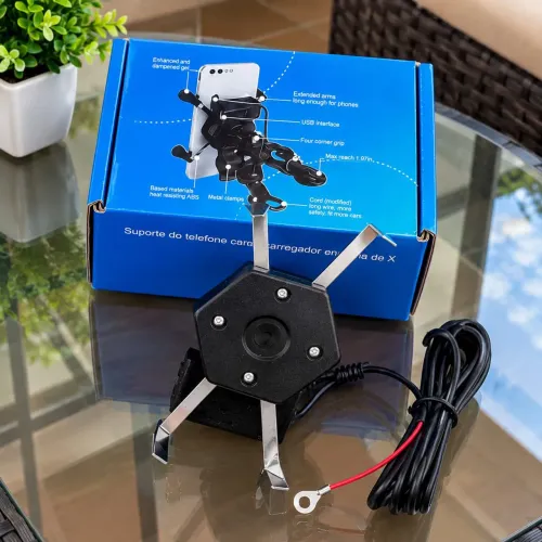 Suporte De Moto Para Celular Com Carregador Incluso