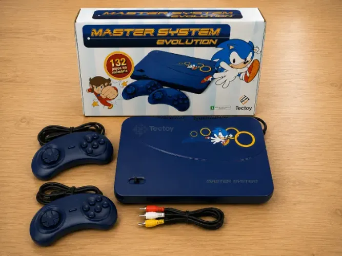 Master System Evolution Completo Na Caixa 2 Controles Originais Funcionando