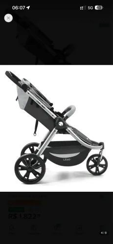 carrinho de bebê liteb sway cinza