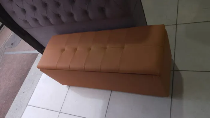 Promoção puf baú sintético e Suede veludo