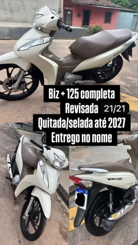 BIZ 125 BRANCO PEROLIZADO