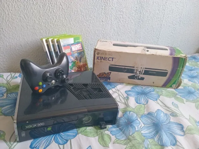 ?VENDO XBOX 360 +KITNET +4 JOGOS ORIGINAIS +18 JOGOS NA AURORA PRONTO PRA JOGAR ?