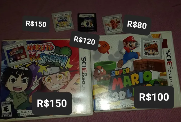 Jogos 3ds Kirby Spyro Mario Naruto Lote