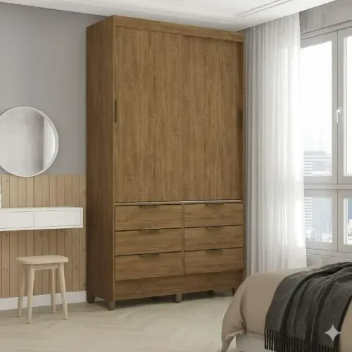 Guarda Roupa Sevilha Cinamomo (Parcelamos em ate 10X Vezes Sem Juros)