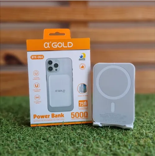 Power Bank Carregador Portátil por Indução  5000mAh Magnético Magsafe  Samsung Android 