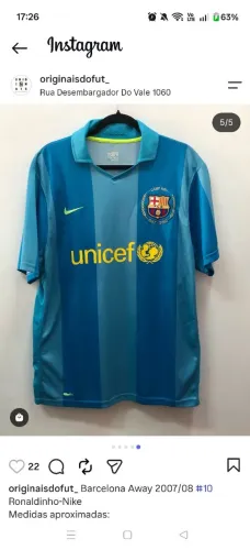 Camisa do Barcelona Retro 2007 Ronaldinho