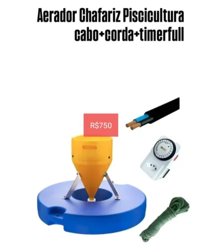 Aerador oxigenador chafariz lago piscicultura 