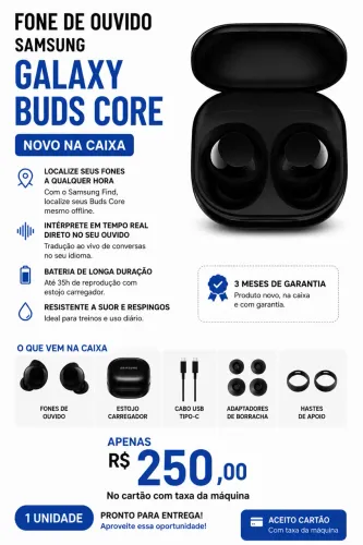 Fone de ouvido Samsung core
