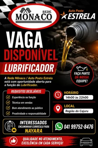 Vaga Lubrificador