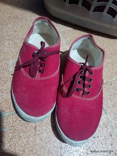 Sapato vermelho vinho