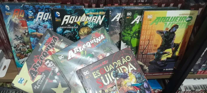 Coleção Novos 52 Aquaman, Arqueiro Verde, Arlequina, Esquadrão Suicida Dc Panini
