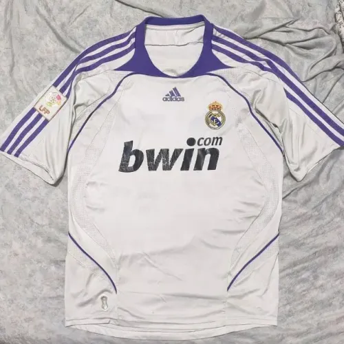camisa original 2007 2008 real madrid branca tamanho m #87
