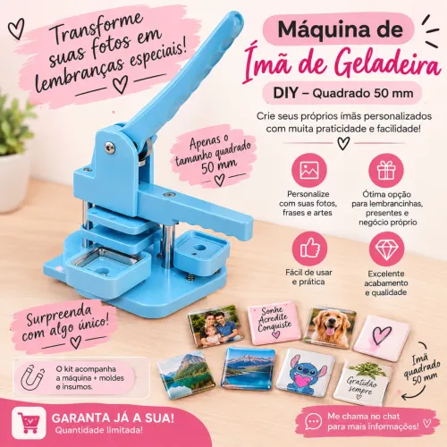 Máquina para fazer ímãs quadrado 50 mm