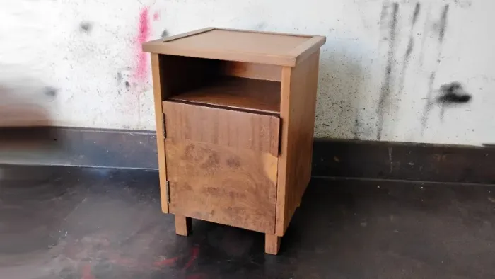 Mesa Cabeceira Bidê Antigo Imbuia 56 X 38 X 38