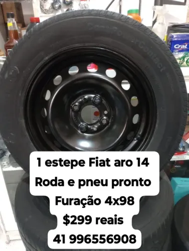 Roda estepe Fiat aro 14 Mobi argo Palio uno Siena Fiorino Strada Gran Siena ideia Punto 